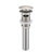 Waterfall Spout Bathroom Faucet With Single Handle And Pop - Up Drain For Overflow Sinks, Rust Finish, Simple Installation Kit Provided Sink Outlet, Adjustment, Overflow, Brushed Nickel, Gentle Effect-121617409