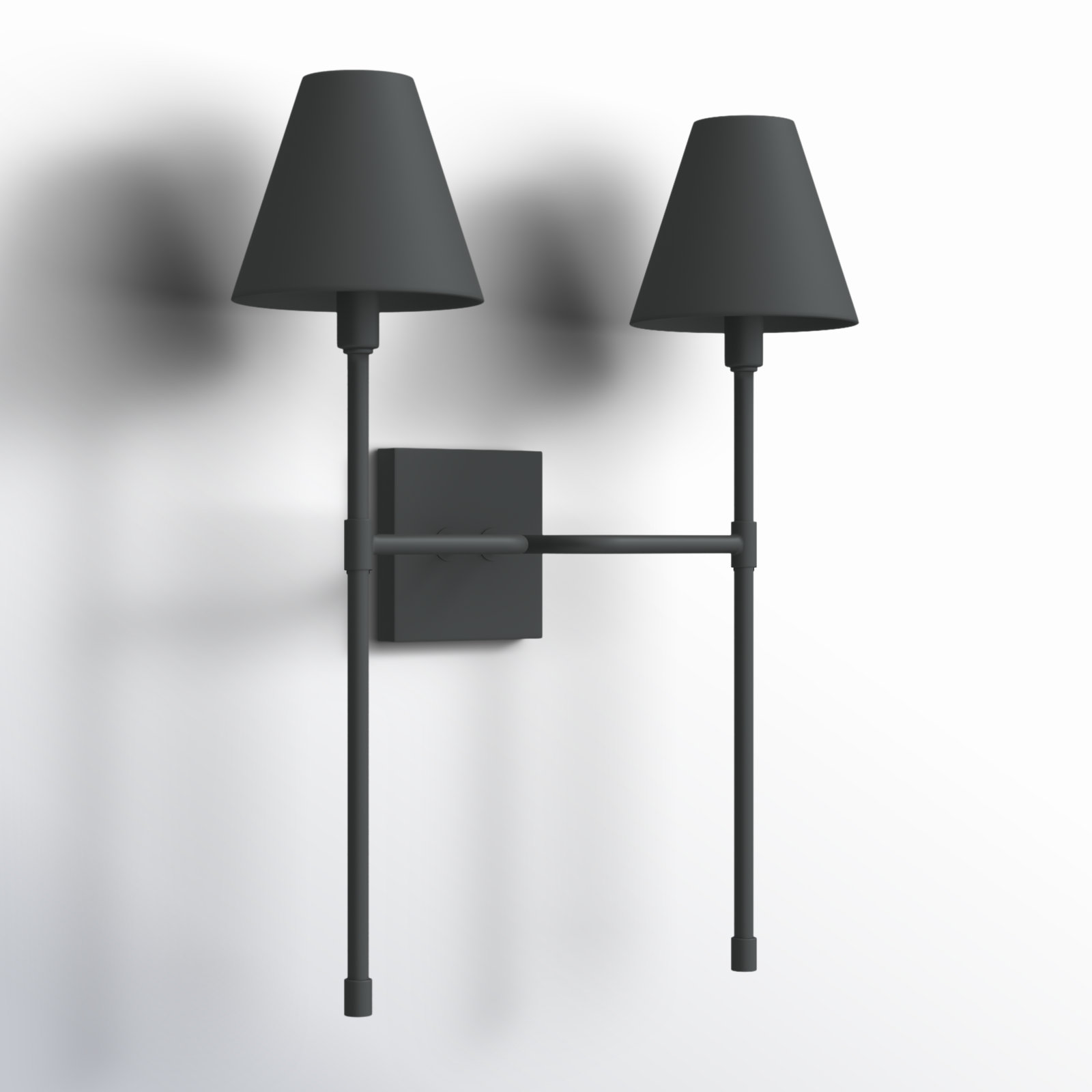 Keirn 2-Light Wallchiere, Matte Black