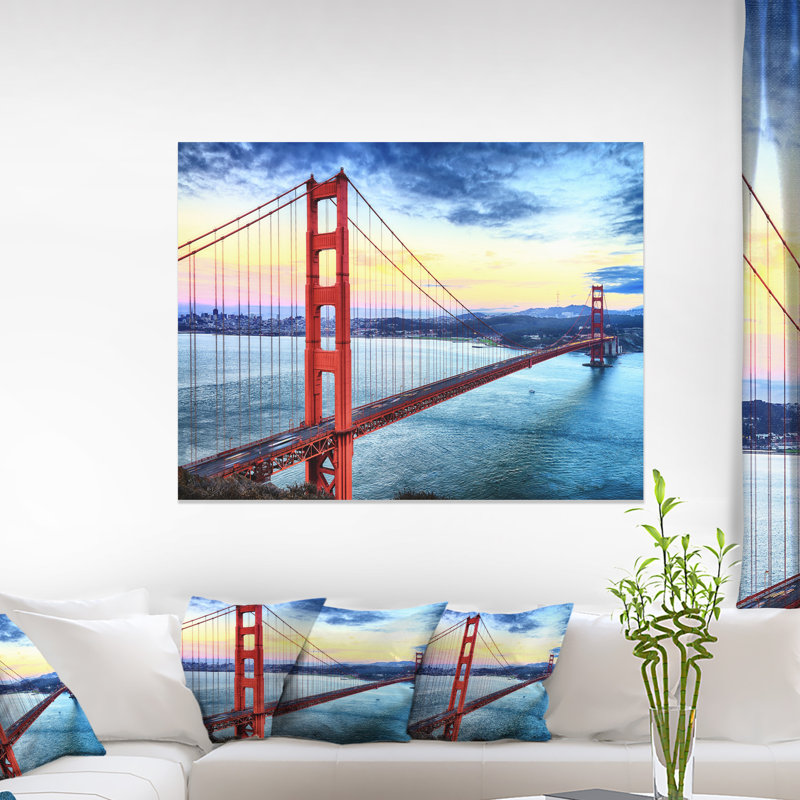 «Golden Gate Bridge in San Francisco», photographie, H 8 po x l 12 po x P 1 po, Toile tendue