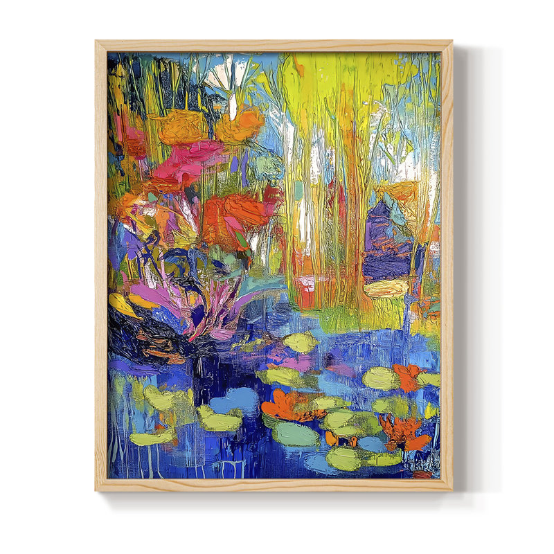 Impression encadrée FLORAL Series DCX - bois massif, 11" H x 9" W