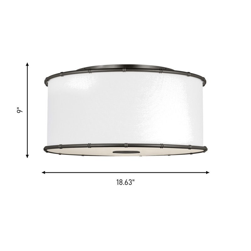 Aldric Medium Flush Mount, Aged Iron