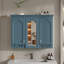 Armoire de rangement murale moderne avec tablettes réglables et charnières à fermeture en douceur, rangement polyvalent pour la salle de bain, le salon et la chambre à coucher-568376465