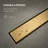 FlowCore 12" Brushed Gold linear grid drain-126309785