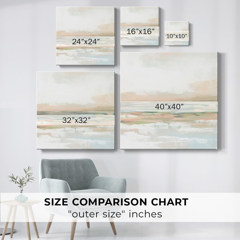 Toile tendue bord de mer I-Gallery, H 40 po x l 40 po x P 1,5 po