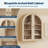 24" Wide Arched Wall Mounted Bathroom Cabinet with Adjustable Shelves and Clear Door-450919015