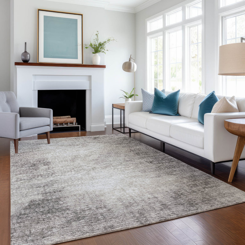 Premium Machine Washable Mayfield Mocha Rug, Rectangle 9' x 12'