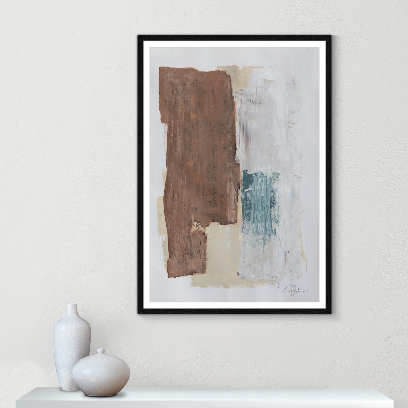 Together We Work I Print, 41.5" H x 29.5" W x 0.75" D, Black Framed