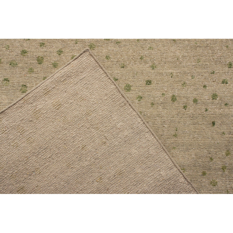Distressed Homage Hand Knotted Wool Dots Area Rug, Rectangle 15' x 24'