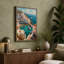 Mediterranean Clifftop Village Coastal - Wrapped Canvas-1278914918-1278914937
