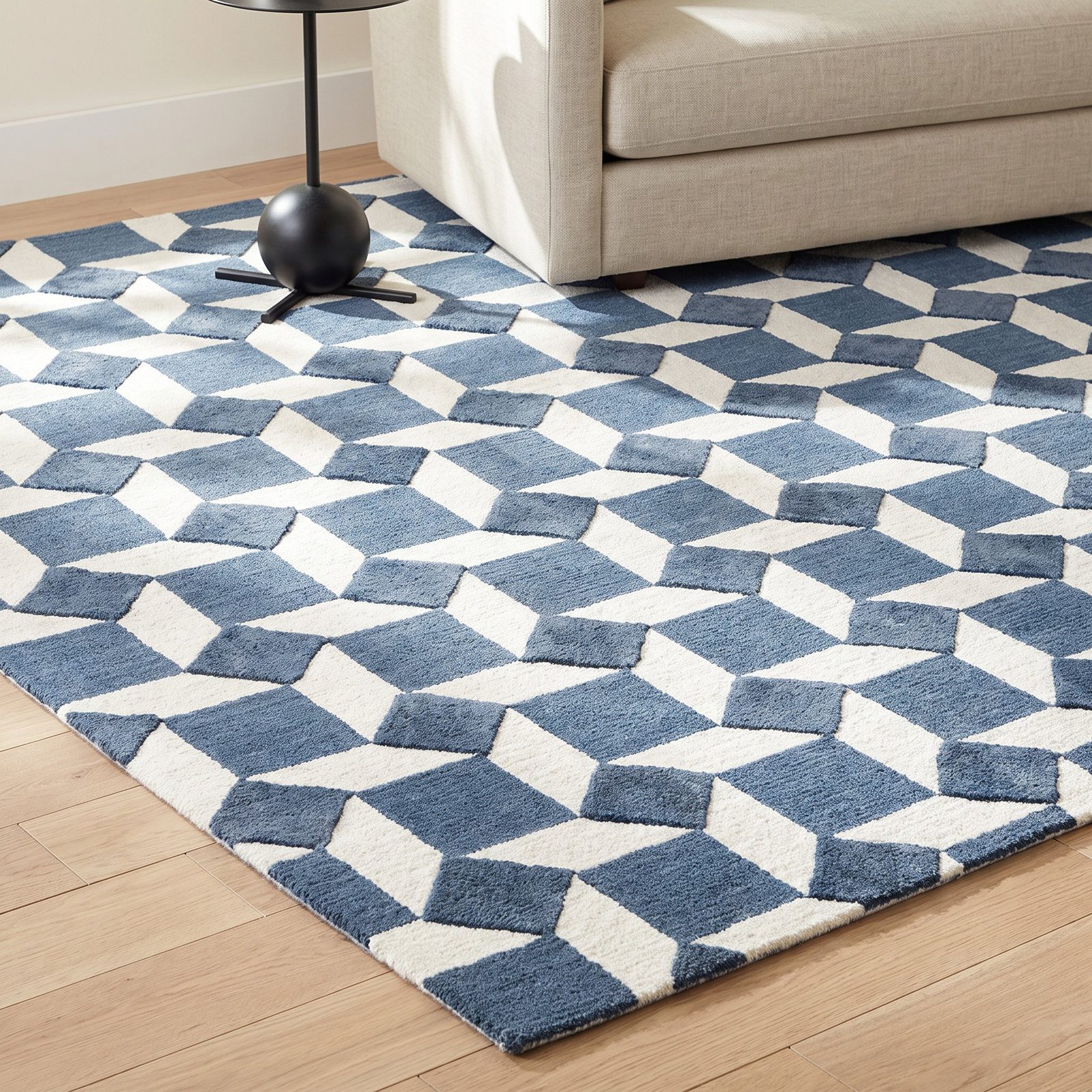 Magnusson Hand-Tufted Geometric Wool Rug, Rectangle 7'9" x 9'9"