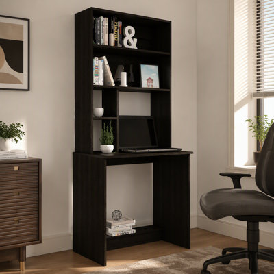 Sawgrass Writing Computer Desk, Hutch, Four Shelves