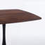 Table de salle à manger carrée de 42 pouces pour 4 à 6 personnes, table tulipe de style Mid-Century moderne avec base en métal robuste, plateau de table en bois aggloméré brun noyer, table de cuisine et de petit-déjeuner pour petit espace, appartement, salle à manger-2015456696-2015456698