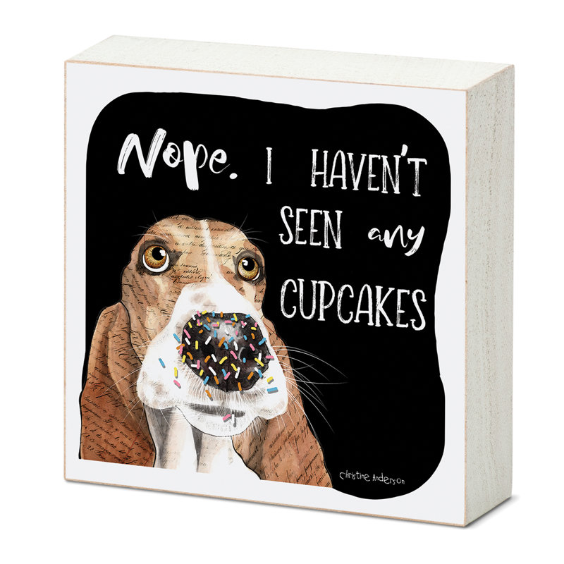 Plaque en bois massif Cupcakes