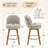 26" Swivel Upholstered Counter Stool With Solid Wood Frame And Mid Back-1177441166
