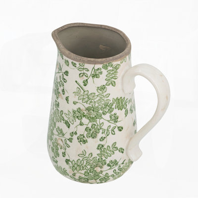 Ceramic Pitcher Degraff with Floral Pattern