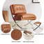Fauteuil de chambre rembourré en similicuir capitonné l 26,38 po Charliee-1686767392