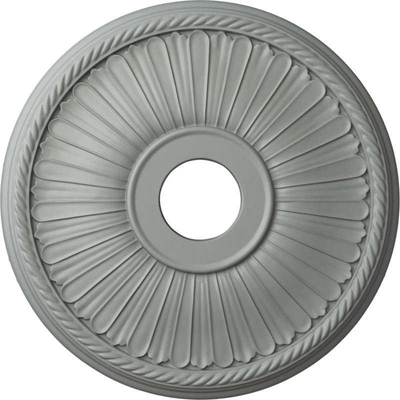 Endurathane Berkshire Ceiling Medallion, 20 1/8"OD x 3 7/8"ID x 1 7/8"P (Fits Canopies up to 6 3/8"), Factory Primed, Primed