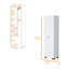 Armoire balai blanche avec tablettes de rangement