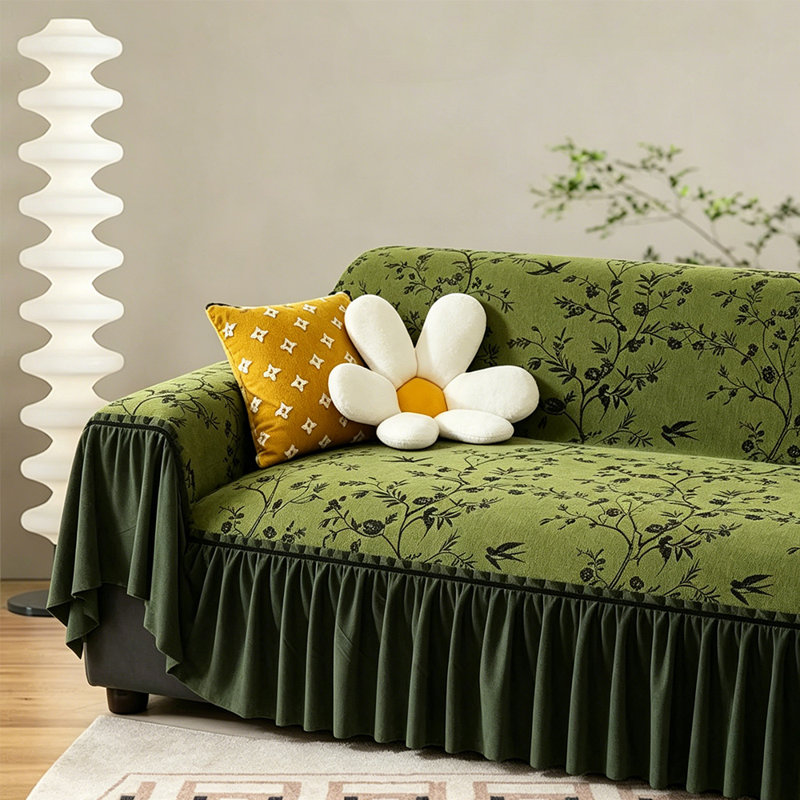 Housse de canapé verte Cover Housse de canapé overs Housses de canapé lavables, 0.10" H x 102" W x 70.8" D