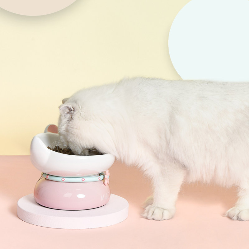 Bol pour chat en céramique Fairela, Rose