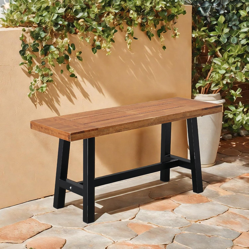40-Inch Solid Wood Outdoor Bench