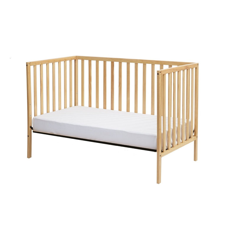 Lit de bébé convertible 2-en-1 Cheatham, Naturel