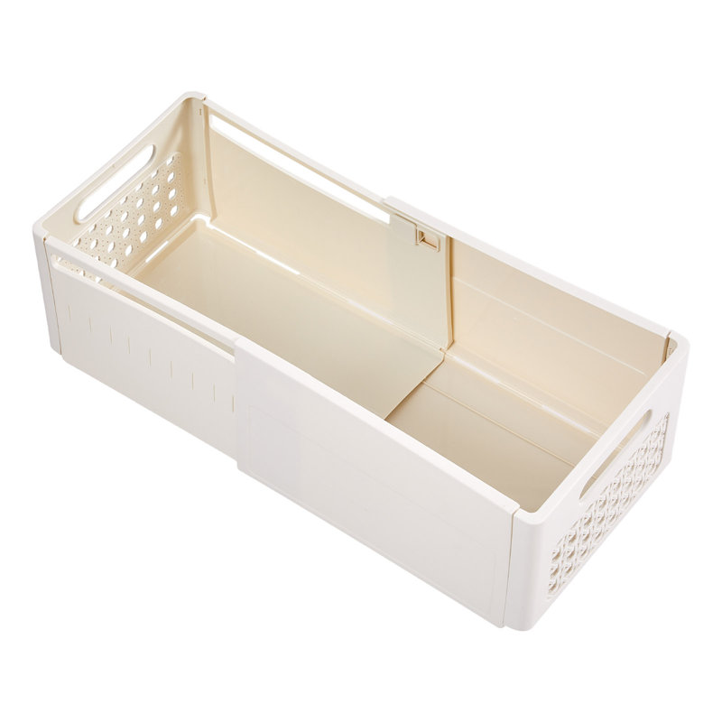 Plastic Laundry Basket, White