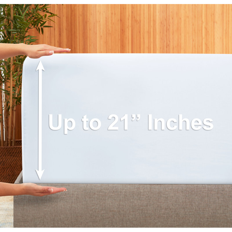 Premium Microfiber Fitted Sheet, Ice Blue, Twin XL Fitted Sheet