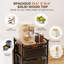 Chariot de rangement de cuisine à 5 niveaux avec roulettes, support de rangement pour fruits et légumes utilitaires avec paniers coulissants et plateau en bois, chariot à collation roulant à 4 tiroirs en métal, chariot de cuisine