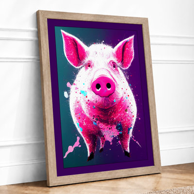 Pink Pig Pop Modern - Print