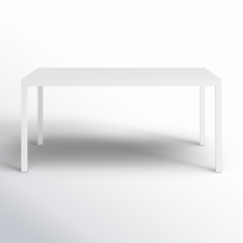 Armando Aluminum Outdoor Dining Table, White