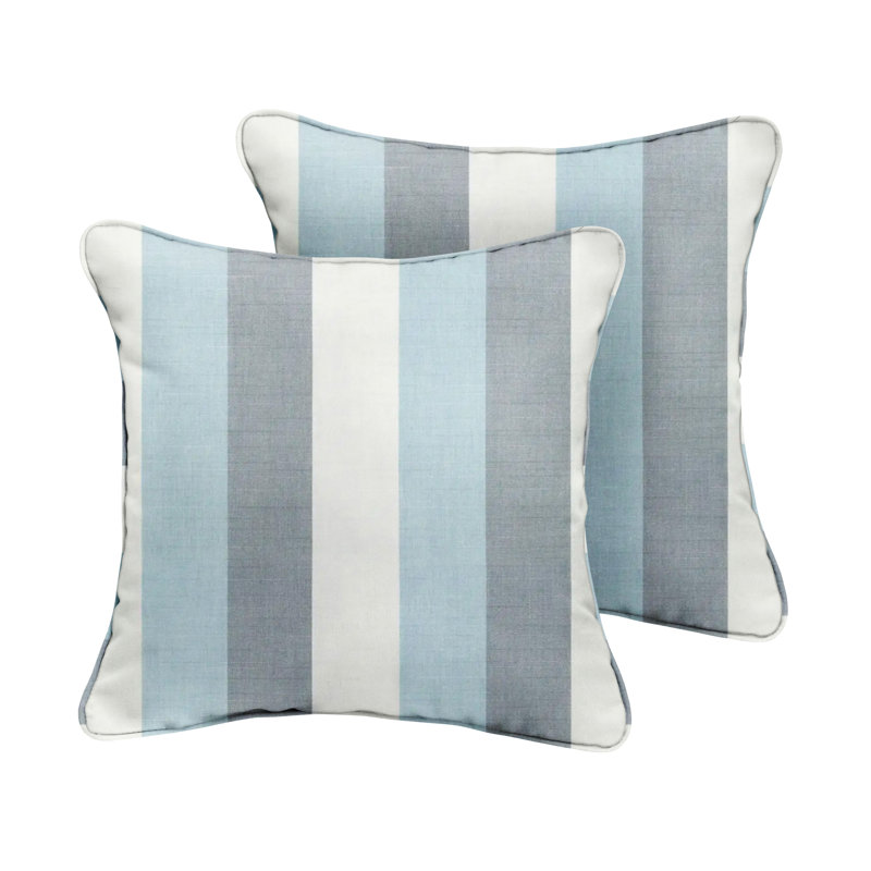 Housse et insert de coussin rectangulaire Tildi Sunbrella Lumber, 20 po x 20 po, Rosée Direction