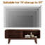 Meuble télé Mid-Modern Century pour téléviseur de 59 po ou moins avec porte coulissante et armoire de rangement, idéal pour le salon et la chambre à coucher-55030699