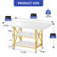 Table de salle à manger rectangulaire moderne 47 ", table de salle à manger, table multifonctionnelle avec tablettes double couche-2147465148-2147465151