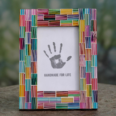 Allegra Blue and Green Single Picture Frame