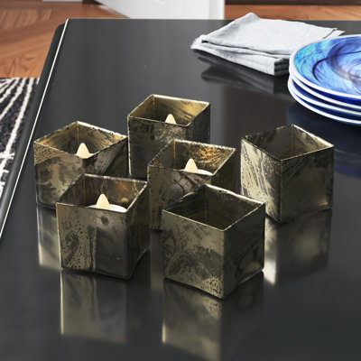 3'' H Glass Tabletop Votive Holder