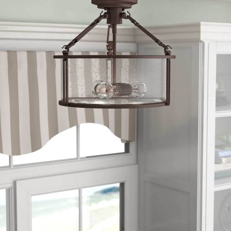 Screven Glass Semi Flush Mount