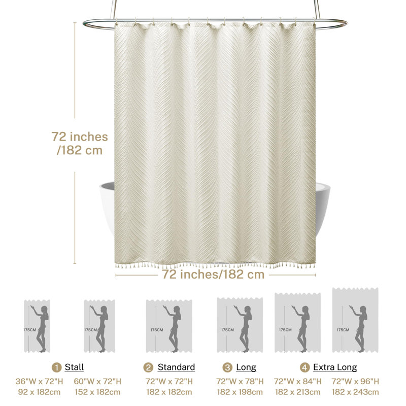 Fabric Shower Curtain, Beige