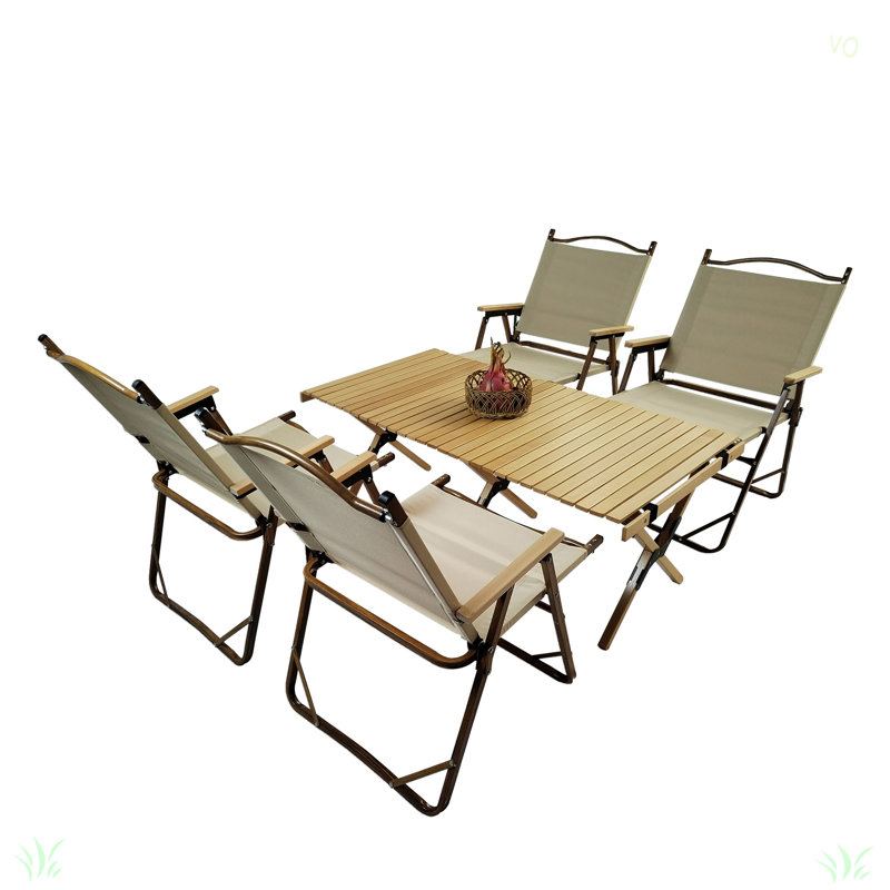 Multi-Function Foldable And Portable Dining Set, 1 Dining Table & 4 Folding Chairs