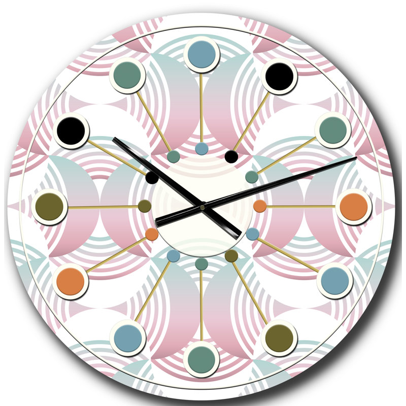 Horloge murale rétro Mid-Century, Grand