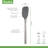 Tovolo Flex-Core Silicone Spoonula with Stainless Steel Handle for Cooking and Baking, Charcoal