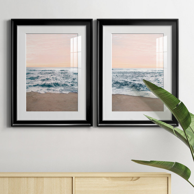" Natalie Carpentieri " 2 - Pieces, Black Framed Paper, White, 30" H x 22" W x 1" D