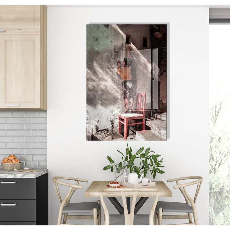 Superbe peinture décorative en verre trempé par Banksy, 19,7 po x 27,6 po | 100% verre trempé, épaisseur: 0,16 pouce | Art mural unique pour la maison ou le bureau, design durable et élégant