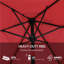 Parasol de marché 9 pi avec bouton poussoir inclinable et manivelle, rouge-111781682