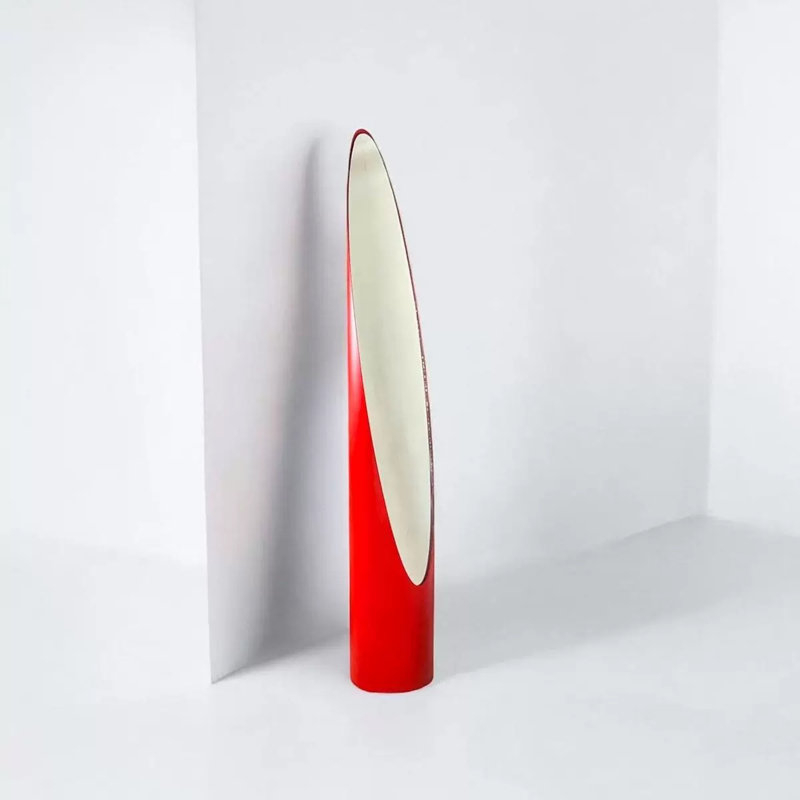 Miroirs allongés en fer pleine longueur, Rouge