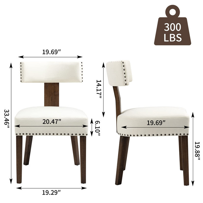 19.88'' H Dining Chair, Beige