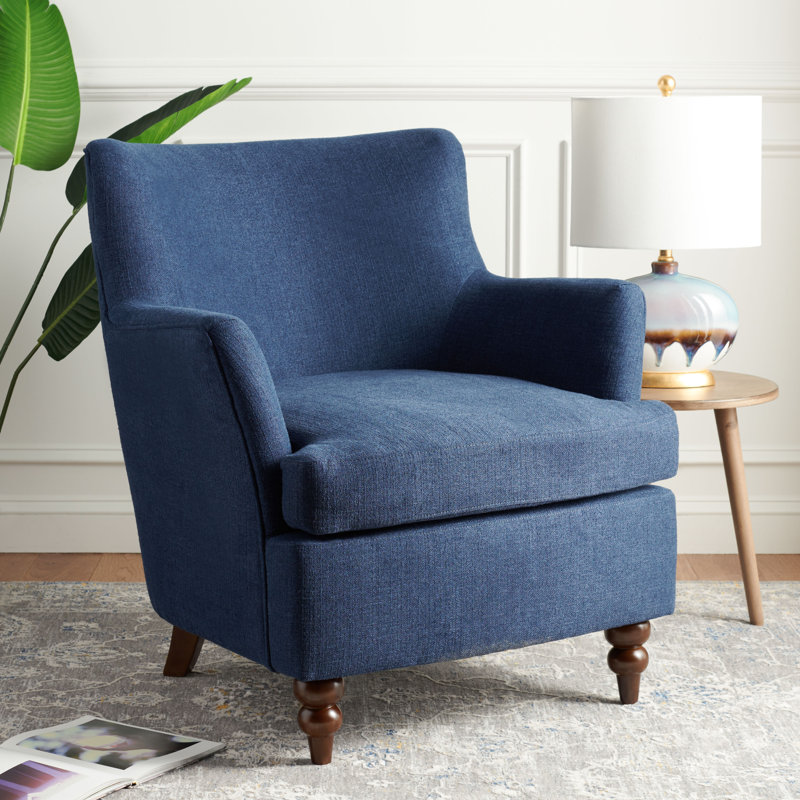 Atossa Upholstered Club Chair, Navy