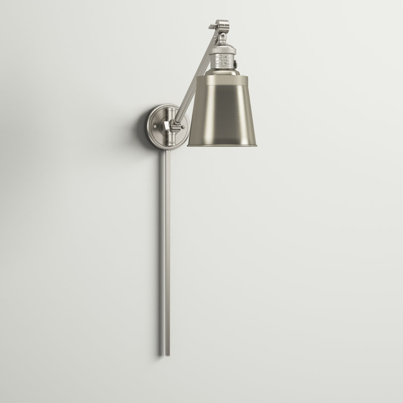 Lavender Hill Swing Arm Sconce, Brushed Satin Nickel