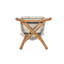 Outdoor Bar Stool, Teak Finished Wood With Light Grey Wicker, Set Of 2 | Gift Idea-63825592