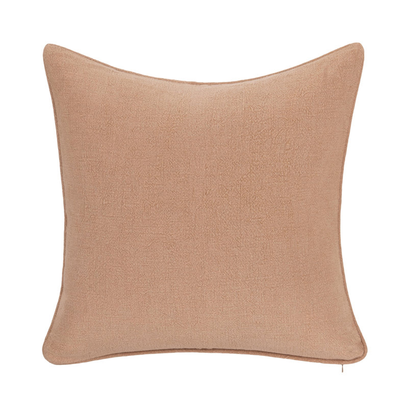Bedford Linen Square Indoor/Outdoor Pillow Cover & Insert, Hazel
